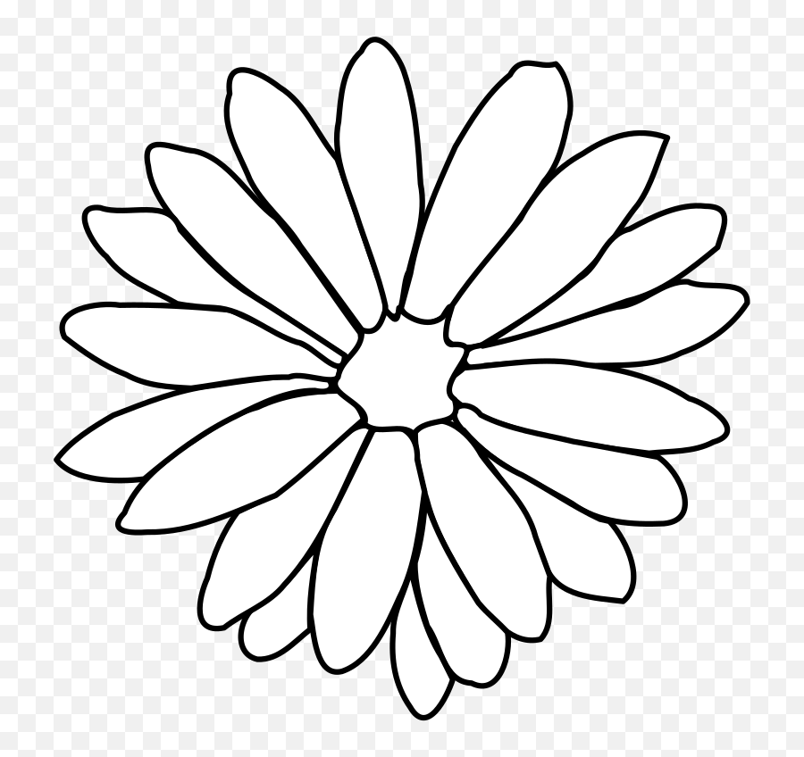 Download Hd How To Set Use Flower - Silhouette Daisies Clip Art Emoji,Flower Outline Clipart