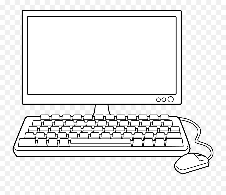 Desktop Computer Clipart - Computadora Para Colorear E Imprimir Emoji,Computer Clipart