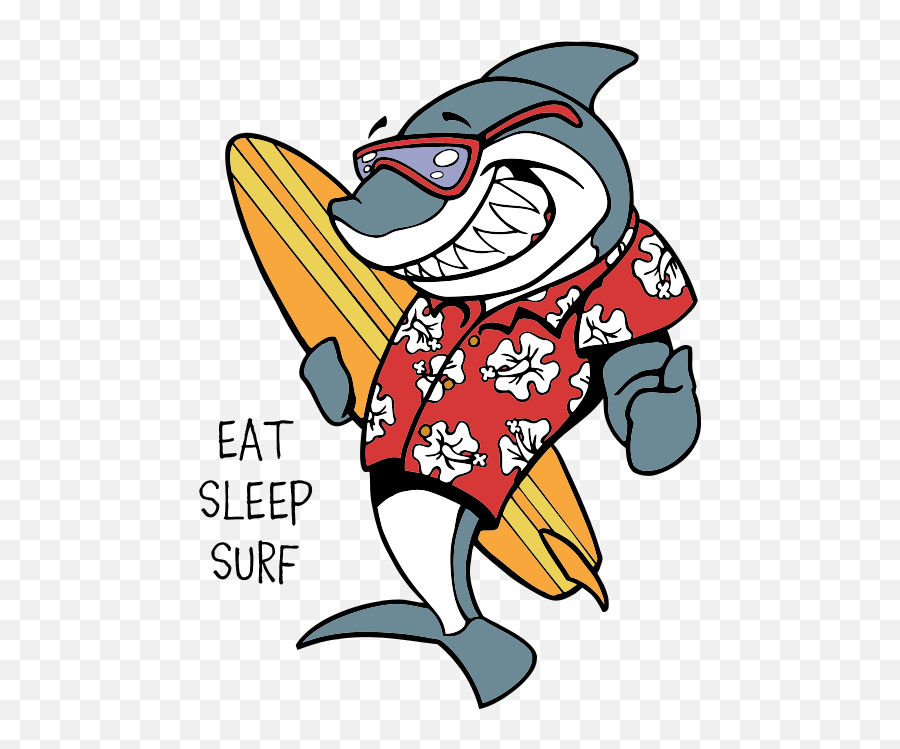 Shark Clipart Surfer - Gulf Beaches Elementary Magnet School Emoji,Surfing Clipart