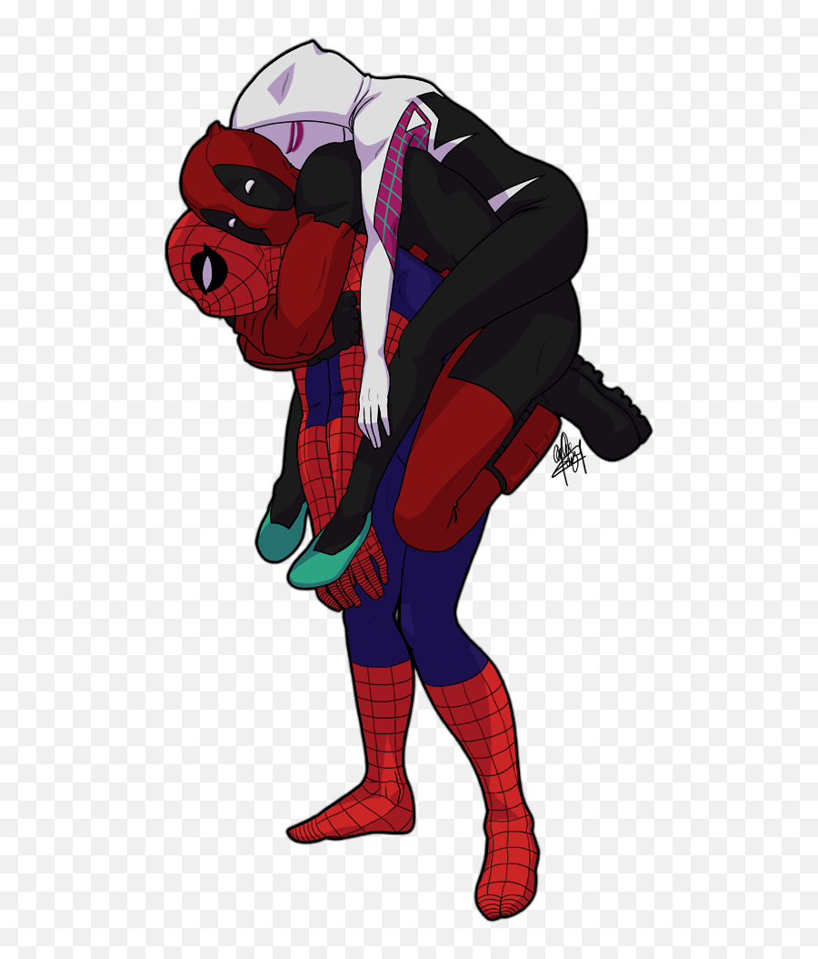 Svg Transparent Deadpool Clipart - Spiderman Deadpool And Spider Gwen Emoji,Deadpool Clipart