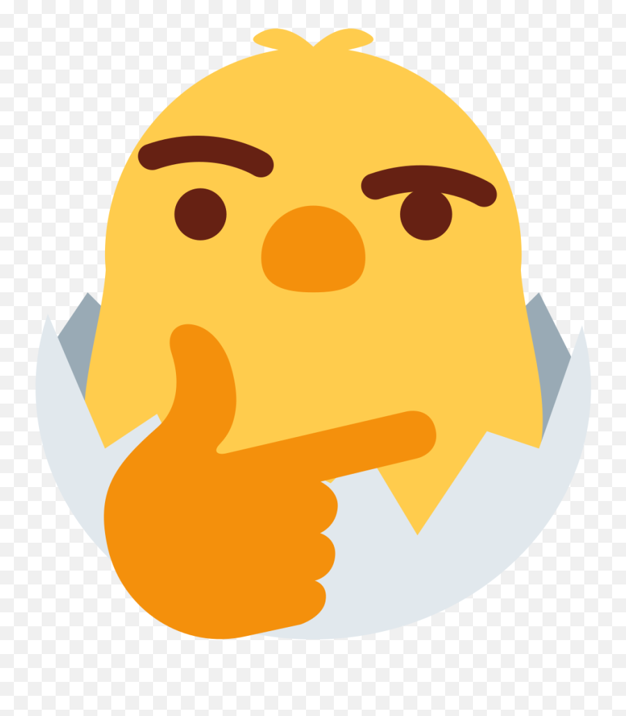 Chicken Thinking Clipart - Thinking Chicken Emoji,Thinking Emoji Clipart