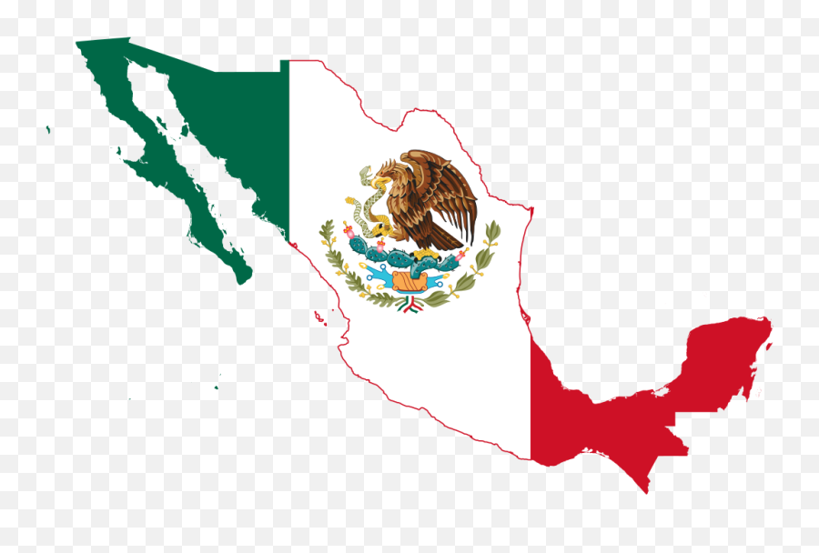 Mexico Flag Map - Flag Mexico Map Outline Emoji,Mexican Flag Png