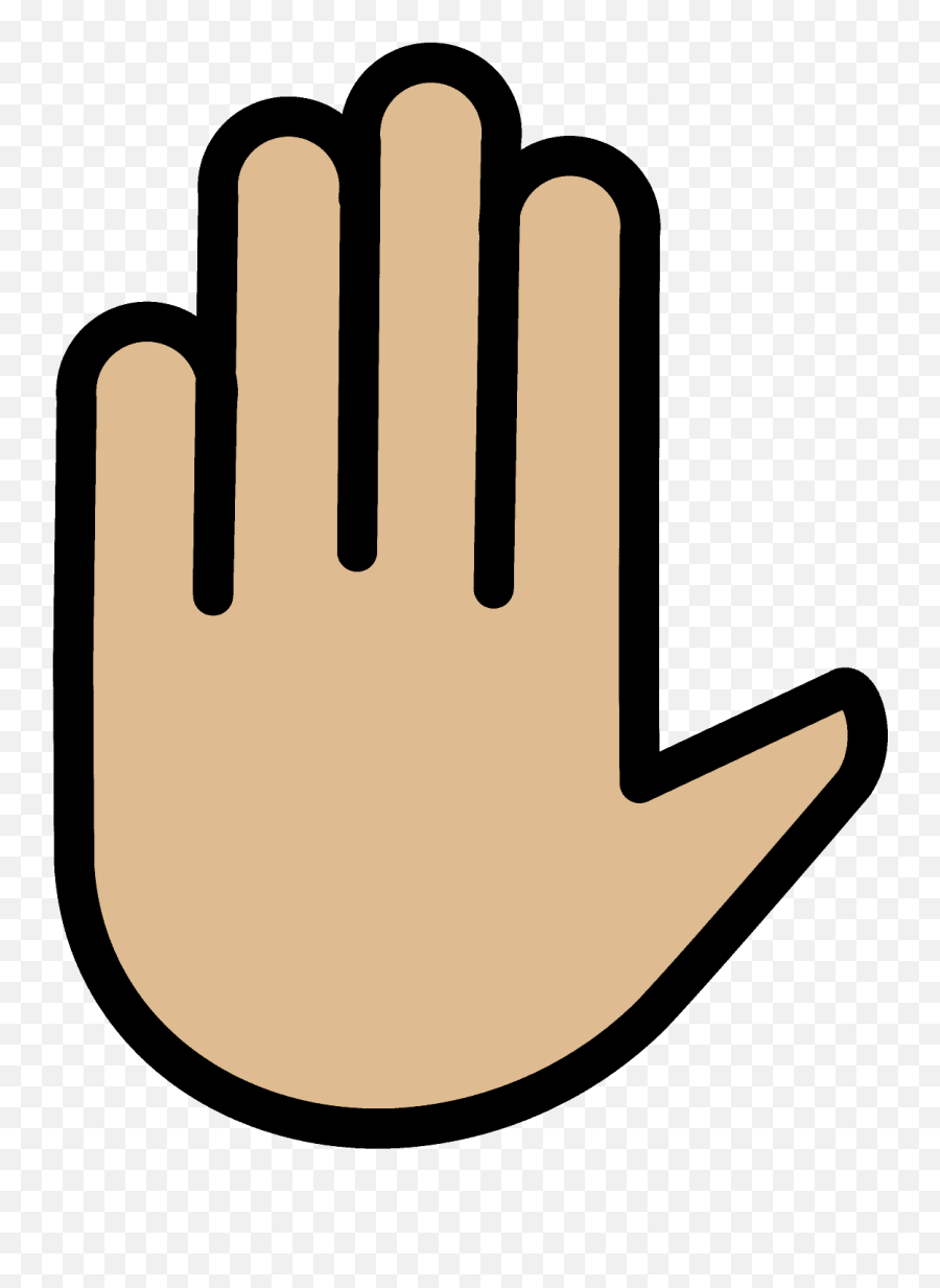 Raised Hand Emoji Clipart - Hand,Raised Hand Clipart