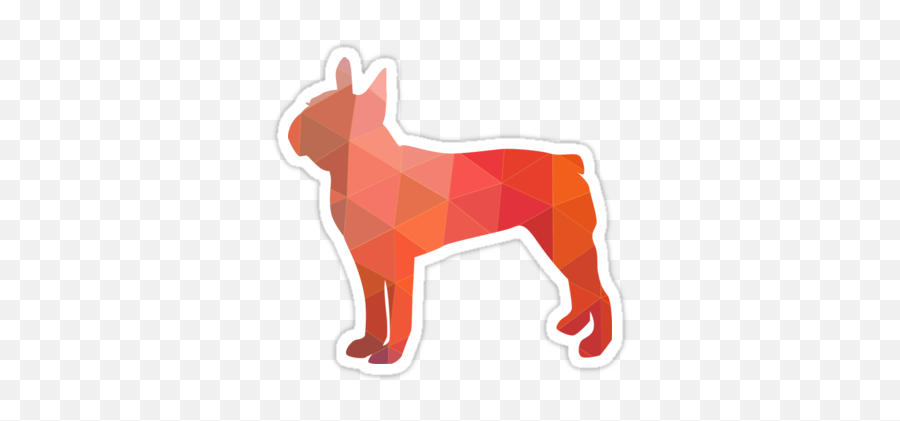 Boston Terrier Dog Colorful Geometric Emoji,Boston Terrier Clipart
