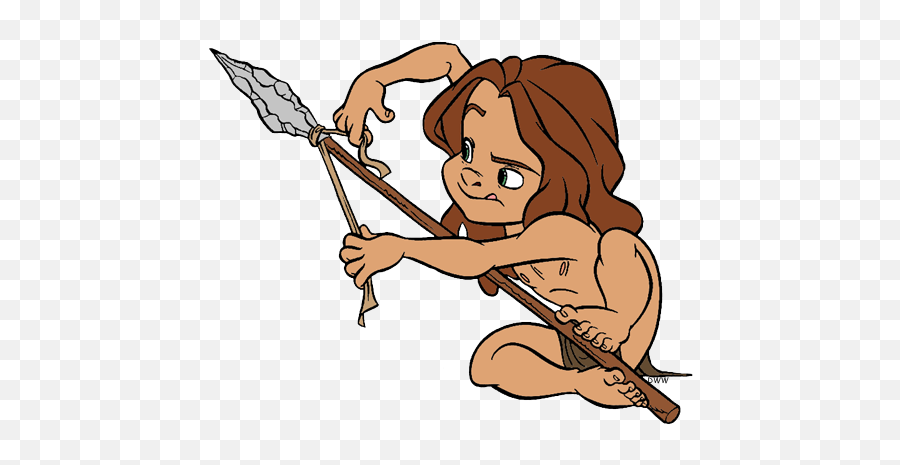 Young Tarzan Clip Art - Tarzan Disney Clips Emoji,Spear Clipart