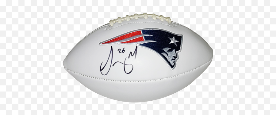 Sony Michel Autographed New England Patriots Logo Football Emoji,Patriots Logo Image