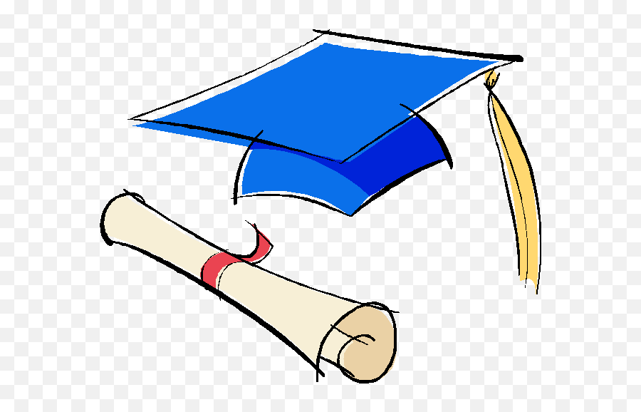 Blue Graduation Cap And Diploma - Blue Graduation Cap Transparent Background Blue Graduation Cap Clipart Emoji,Graduation Hat Clipart
