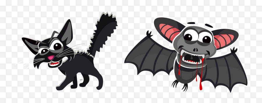 Bat Clip Art Bats Cat Transprent Png - Witch Cartoon Emoji,Halloween Bat Clipart