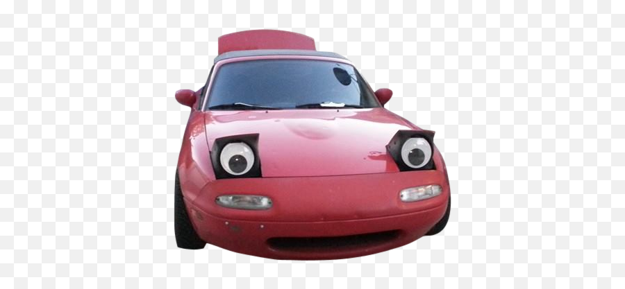 Download Red Mazda Miata With Googly - Mazda Miata Googly Eyes Emoji,Googly Eyes Png