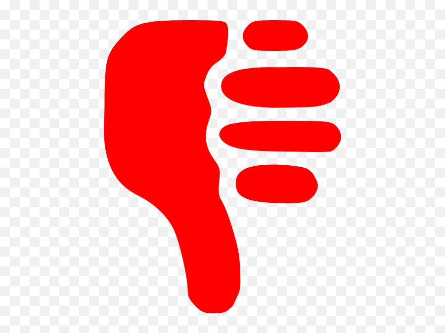 Thumbs Down Clip Art At Clker - Vector Thumbs Down Red Emoji,Thumbs Down Clipart