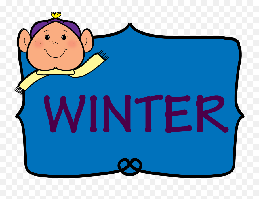 Winter Banner With Christmas Elf - Happy Emoji,Christmas Banner Clipart