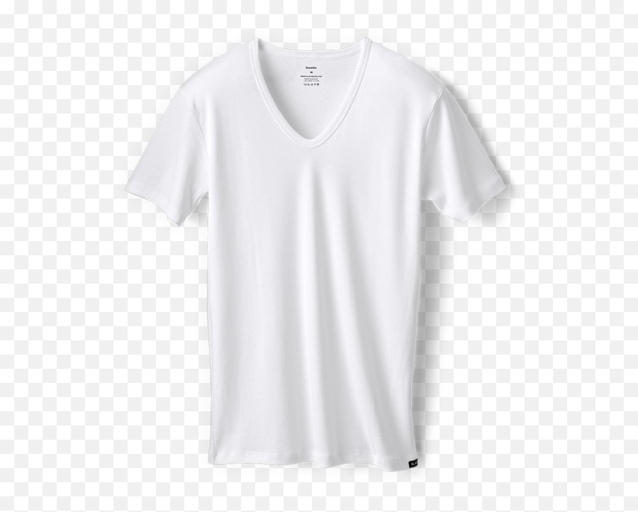 With V - White V Neck T Shirt Black Background Emoji,White Shirt Png