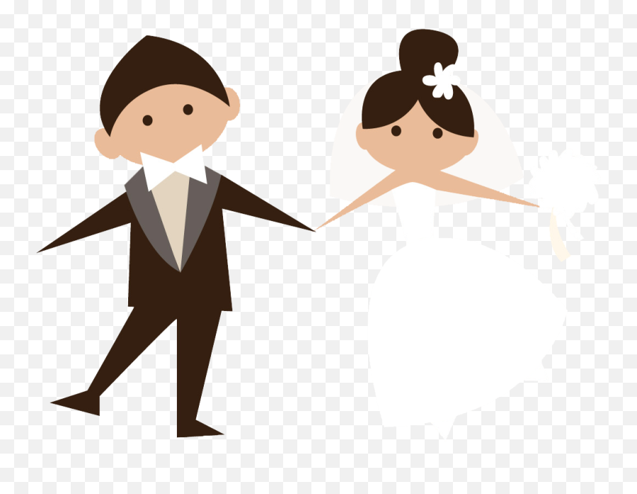 Clip Art Illustrations Wedding - Bride Clipart Emoji,Bride And Groom Clipart