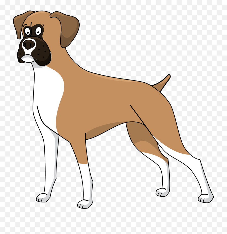 Boxer Dog Clipart Png - Boxer Dogclipart Emoji,Dog Clipart