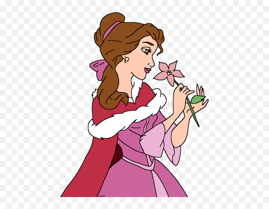 Belle Clip Art 2 Disney Clip Art Galore - Disney Princess Smell Flower Emoji,Cape Clipart