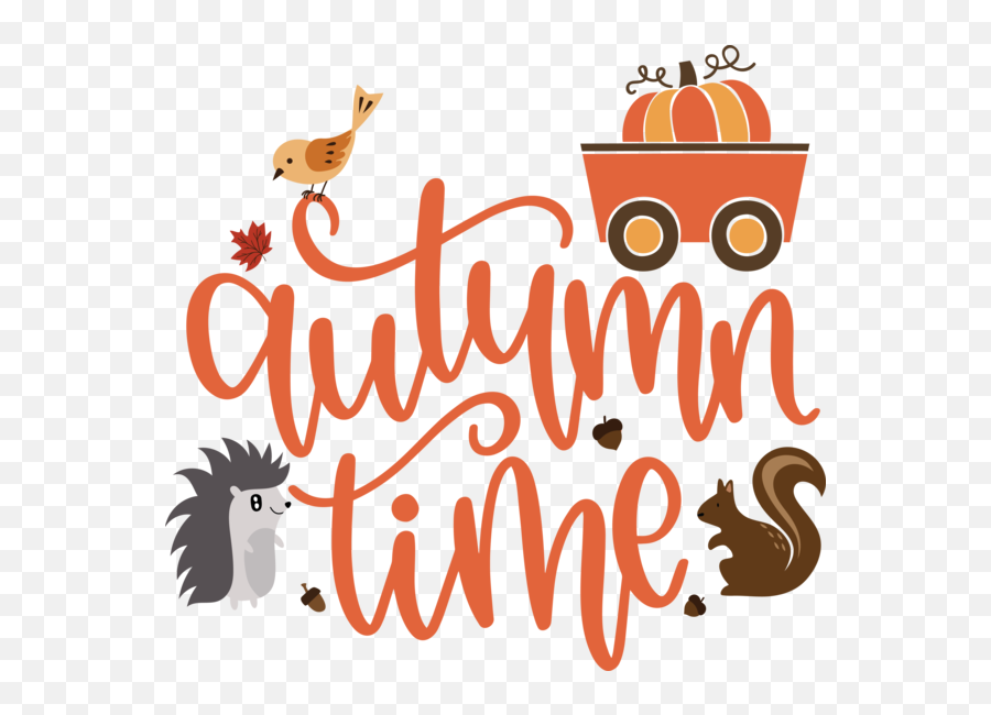 Thanksgiving Logo Cartoon Design For Hello Autumn For - Language Emoji,Thanksgiving Logo