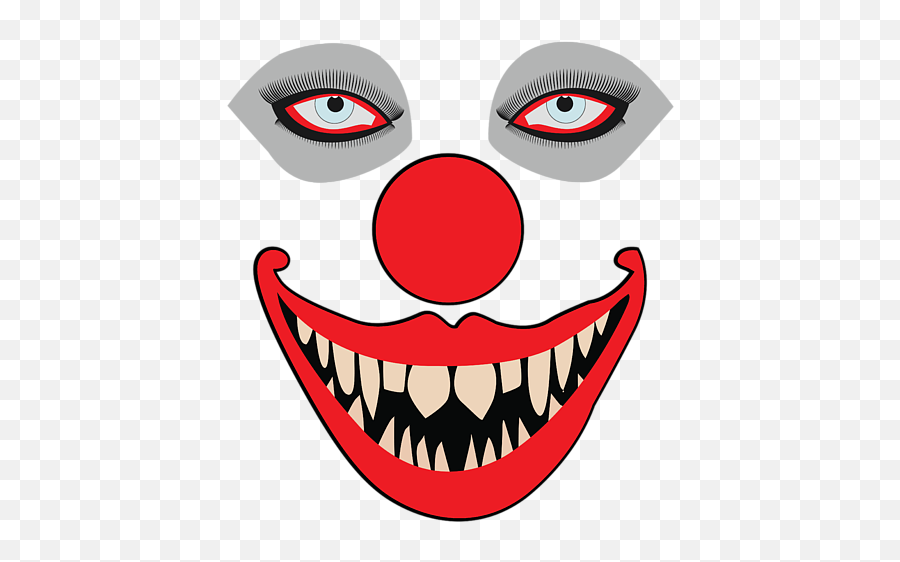 Halloween Evil Clown Face Iphone X Case - Drawing Scary Clown Face Emoji,Clown Face Png