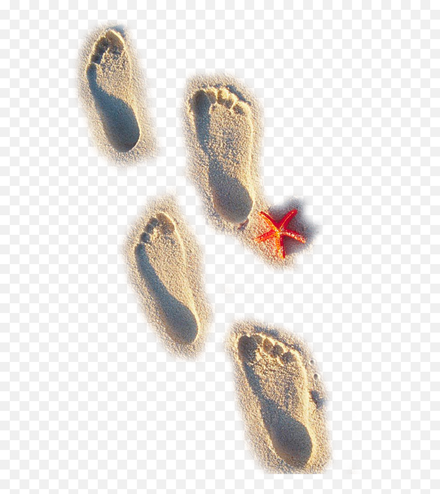 Footsteps Clipart Footprints In Sand - Beach Emoji,Footsteps Clipart