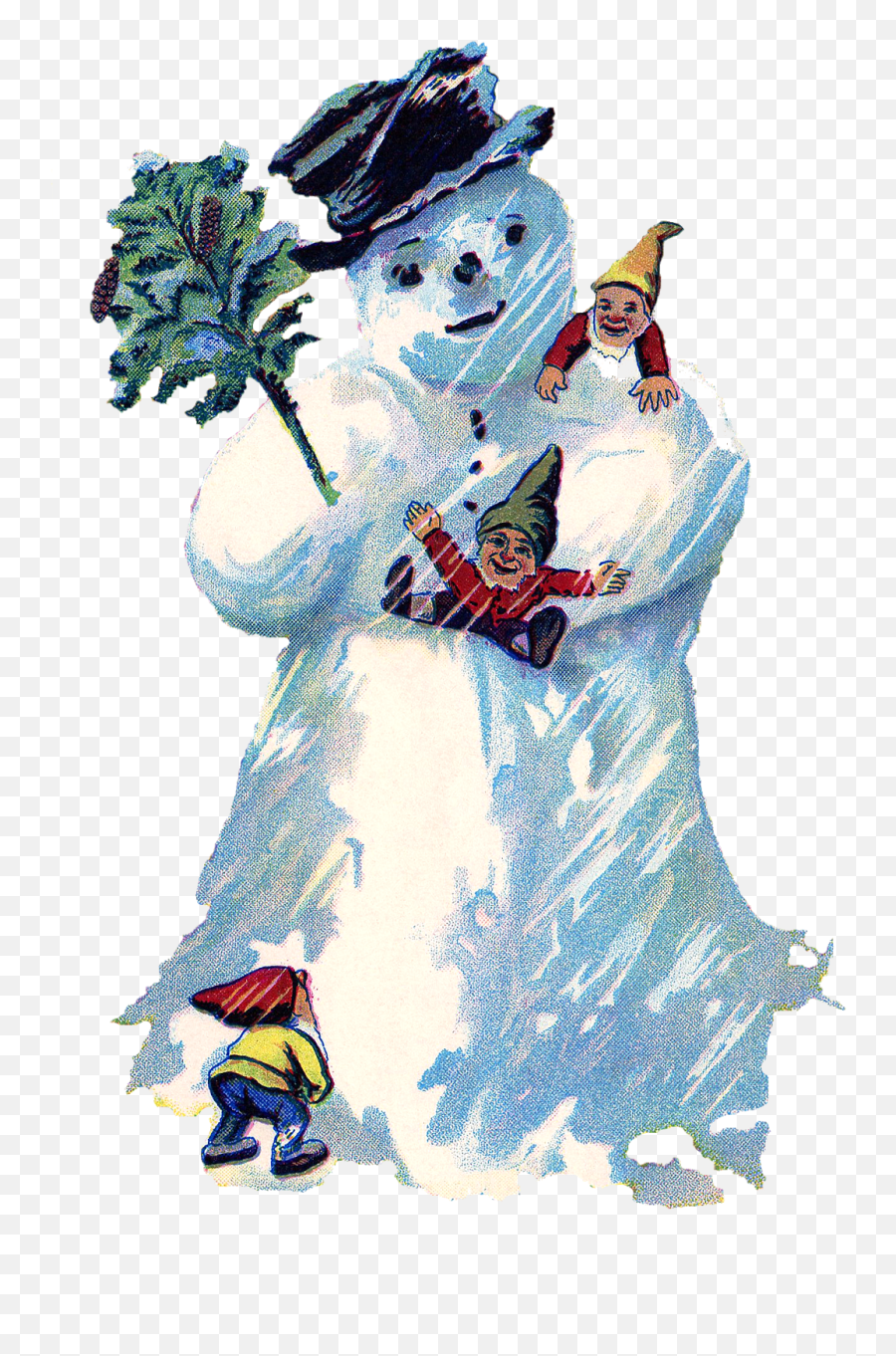 Rose Tinted Enchantments Old - Fashioned Snowman And Gnomes Costume Hat Emoji,Snowman Transparent