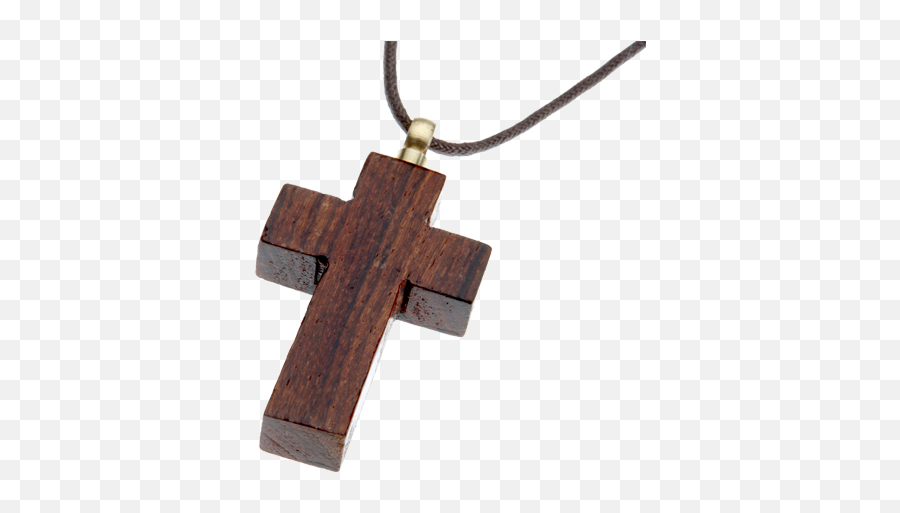 Wooden Cross Keepsake Pendant - Wooden Cross Necklace Png Emoji,Wooden Cross Png