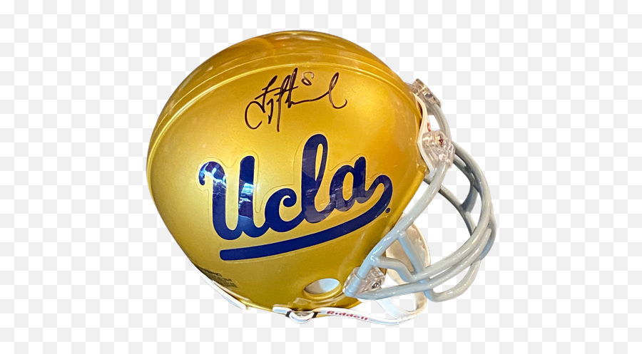 Troy Aikman Autographed Ucla Bruins Mini Helmet - Jsa Revolution Helmets Emoji,Ucla Bruins Logo