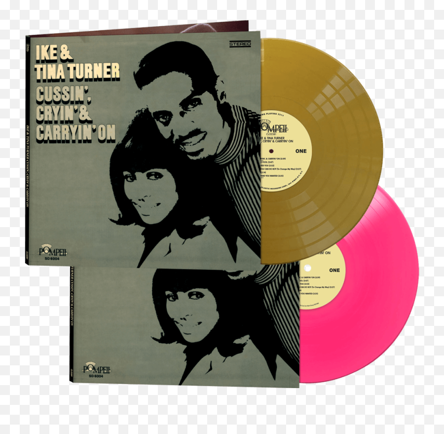 Ike U0026 Tina Turner - Cussinu0027 Cryinu0027 U0026 Carryinu0027 On Limited Edition Colored Vinyl Emoji,Ike Png