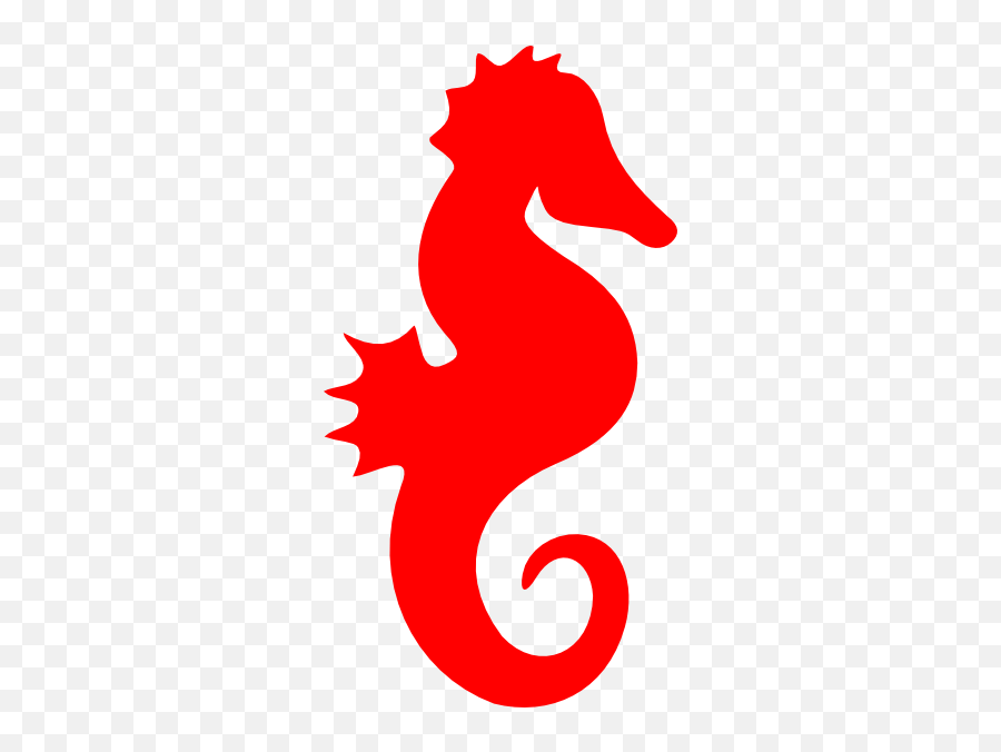 Seahorse Clip Art At Clker - Silhouette Sea Horse Emoji,Seahorse Clipart