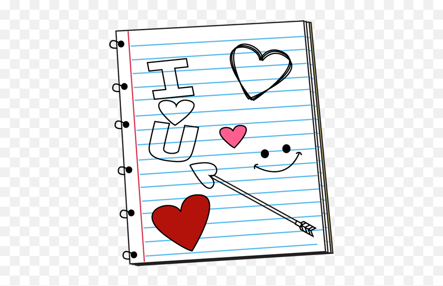 Valentineu0027s Day Notebook Scribbles Clip Art - Valentineu0027s Emoji,Scribble Clipart
