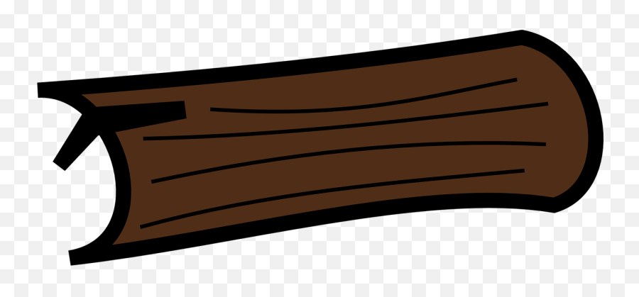 Camp Fire Clipart Fire Log - Cartoon Wood Log Png Horizontal Emoji,Log Clipart