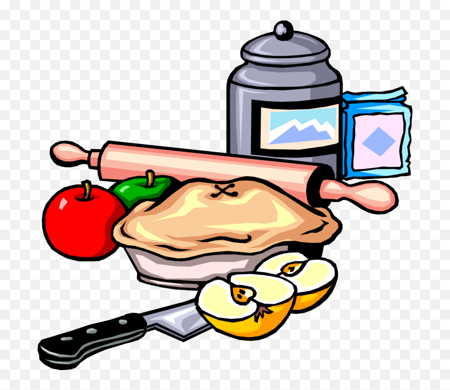 Measuring Tools Cartoon Png Clipart - Baking Apple Pie Clipart Emoji,Apple Pie Clipart
