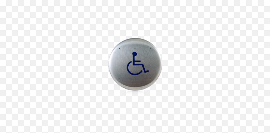 Bea 10pbrll Round 6 Inch Blue Handicap Logo Only Push Plate - Handicap Push Button Emoji,Handicap Logo