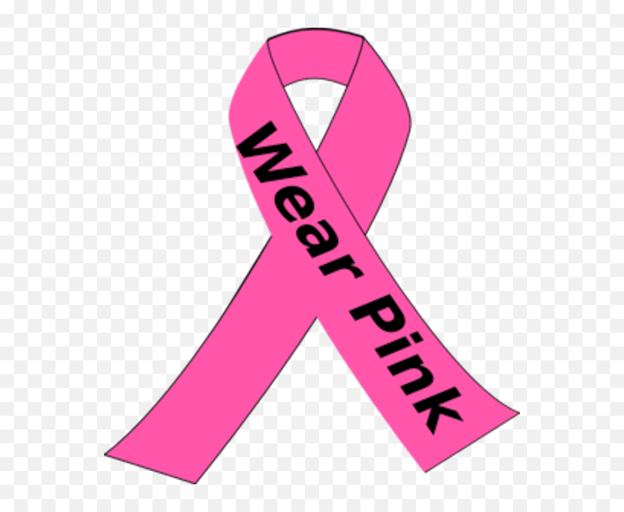 Wear Pink Clip Art At Clker - Clip Art Breast Cancer Ribbon Emoji,Pink Clipart