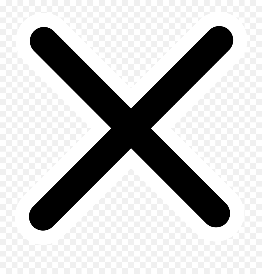 Cross Clipart Black And White 13 Clip - Logo X Black And White Emoji,Cross Clipart Black And White