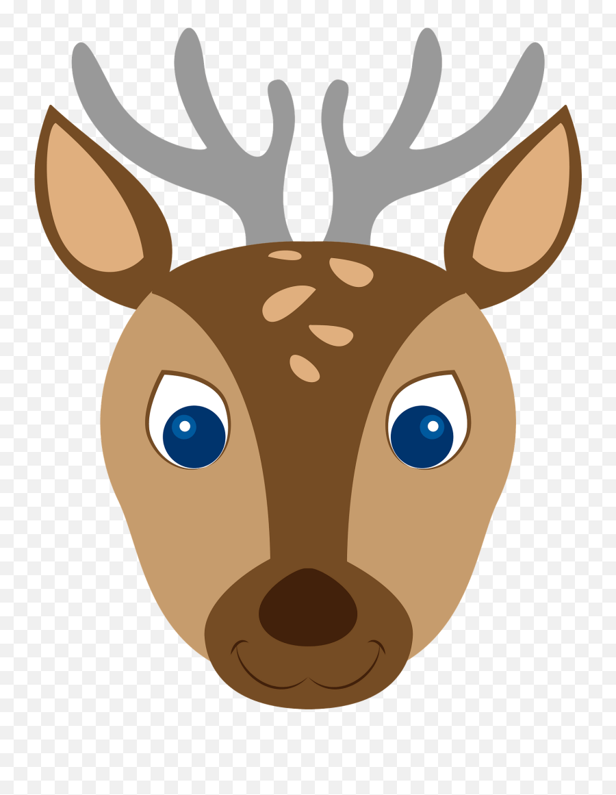 Deer Face Clipart - Deer Face Mask Printable Emoji,Deer Clipart
