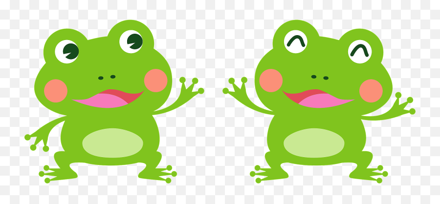 Frogs Animal Clipart - Two Frogs Clipart Emoji,Animal Clipart