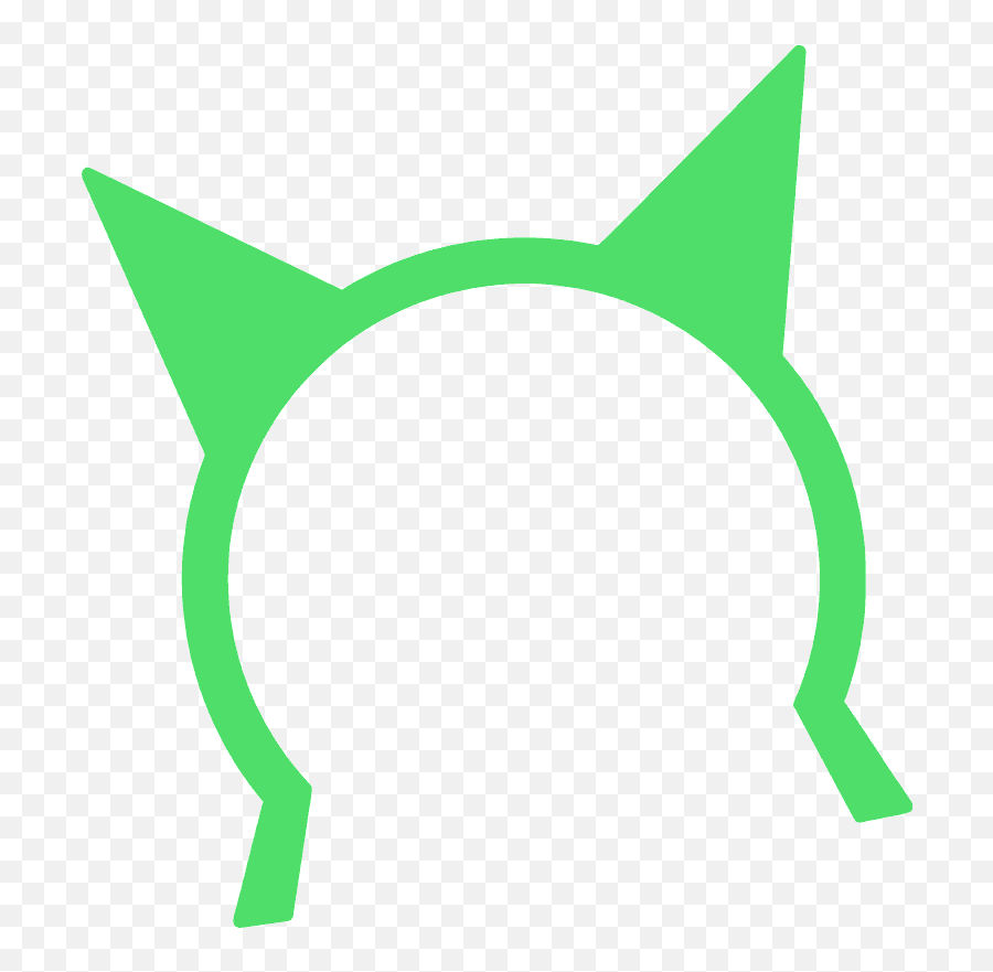 Cat Ears Headband Silhouette - Dot Emoji,Cat Ears Png