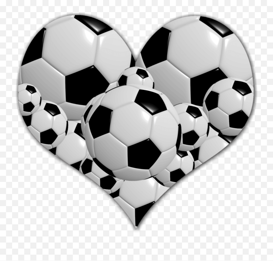 Heart With Soccer Balls Clipart Emoji,Soccer Ball Clipart