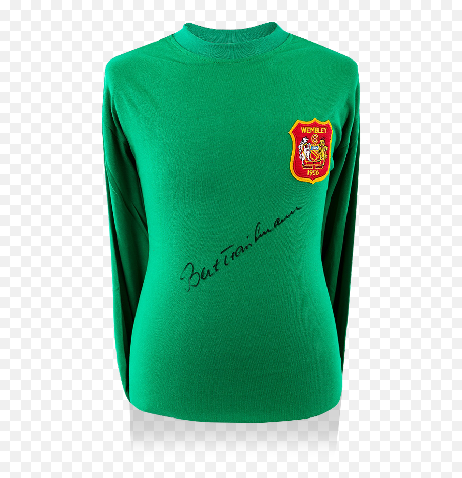 Bert Trautmann Signed Retro Manchester City Goalkeeper Shirt - Long Sleeve Emoji,Manchester City Logo