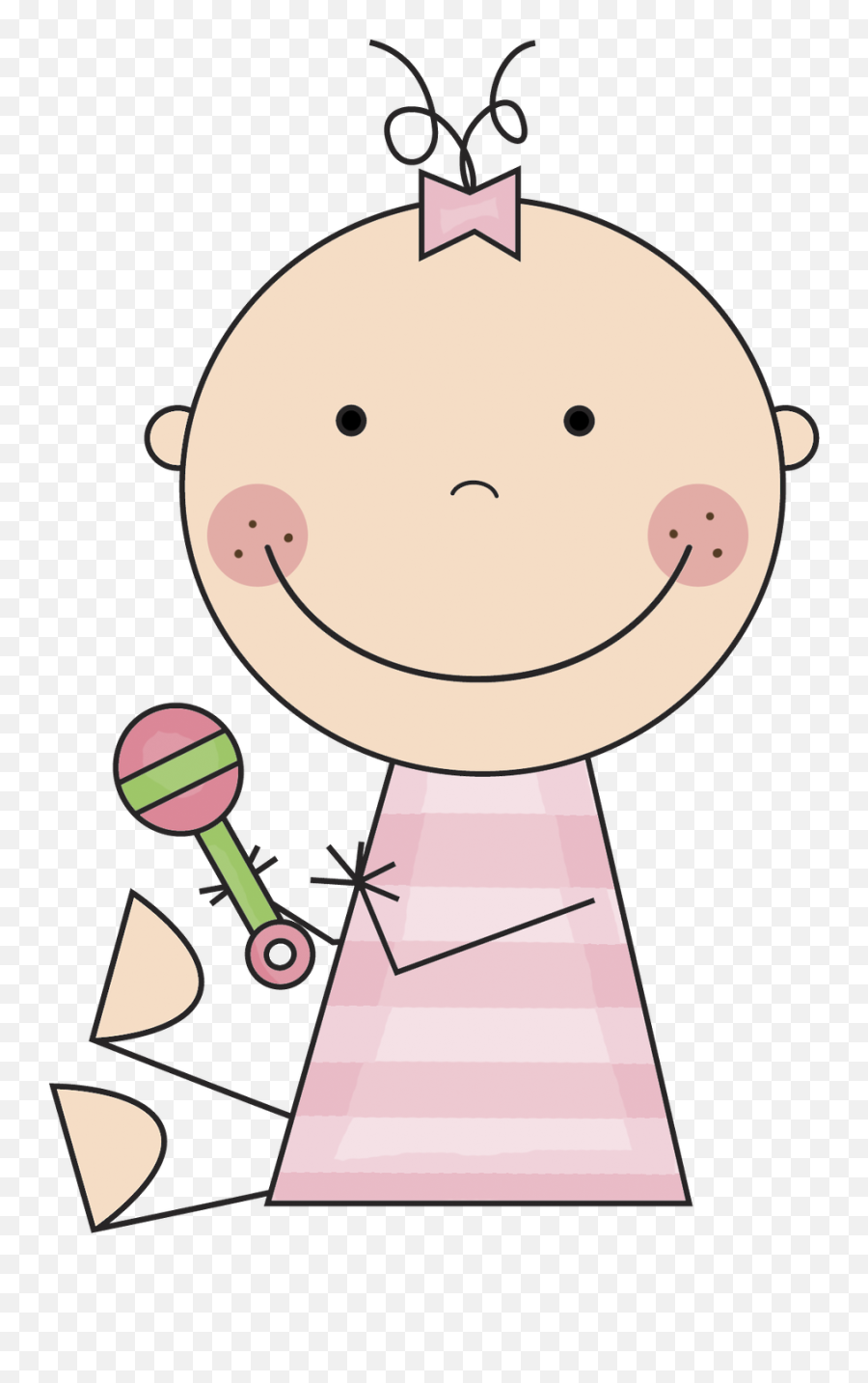 Girlbabyrattlepng Boneco Palito Riscos Para Pintura - Happy Emoji,Baby Rattle Clipart