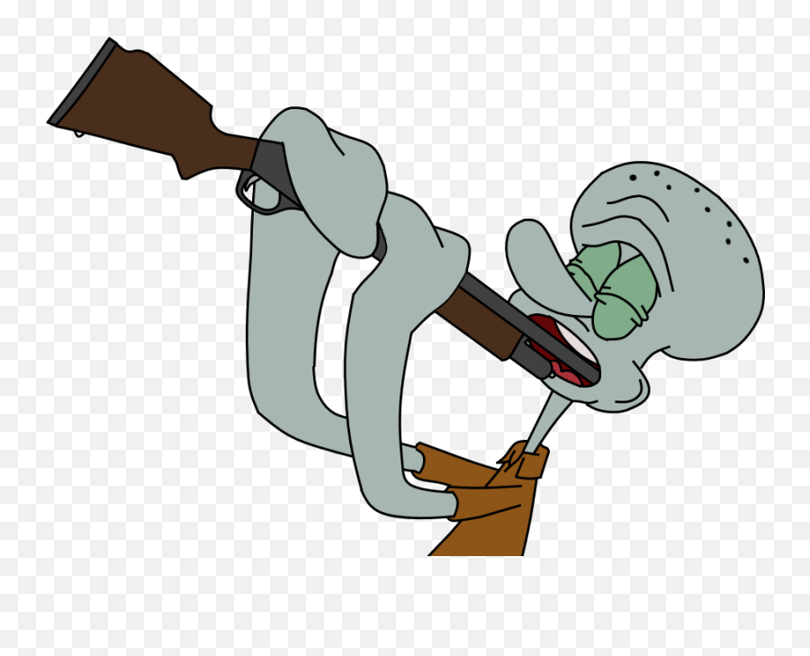 Squidward With Clarinet Png Transparent - Squidward Transparent Clarinet Emoji,Clarinet Clipart