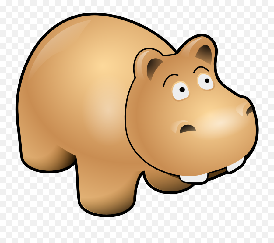 Animal Clip Art Animal Clipart Fans 2 - Cartoon Hippo With No Background Emoji,Animal Clipart