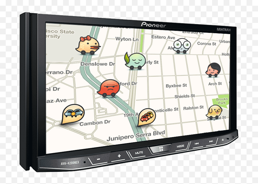 Waze Logo - Pioneer Avhx8800bt Cren Gps Car Navigation Hd Tablet Navigation Emoji,Waze Logo