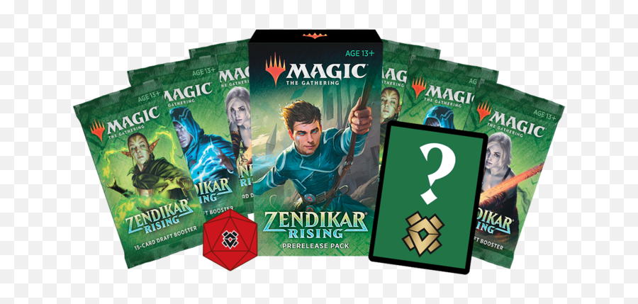 Magic The Gathering Tcg Zendikar Rising Pre - Release Kit Zendikar Rising Booster Pack Emoji,Wizards Of The Coast Logo