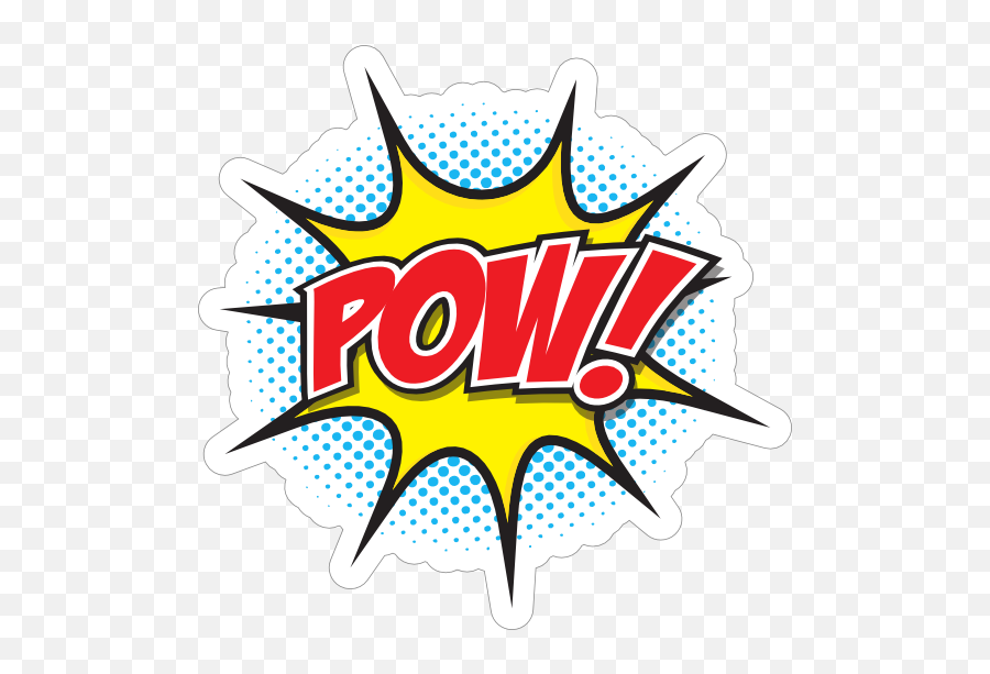 Pow Comic Sticker Emoji,Pow Logo