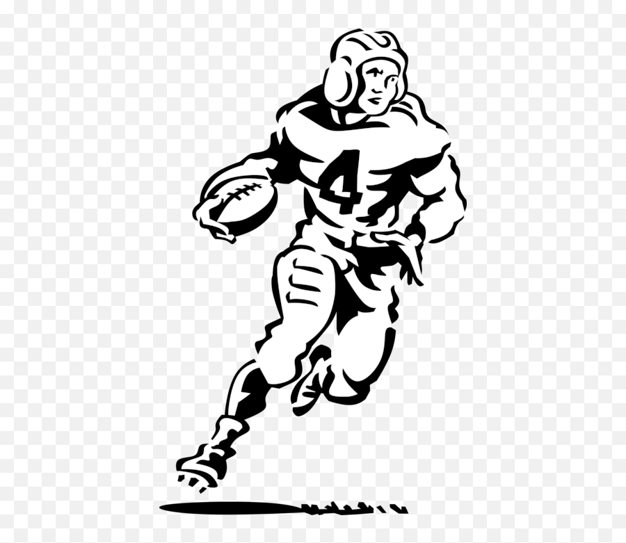 Football Clipart Running Back Picture 1141659 Football - Running Back Clipart Transpaperent Emoji,Football Clipart Black And White