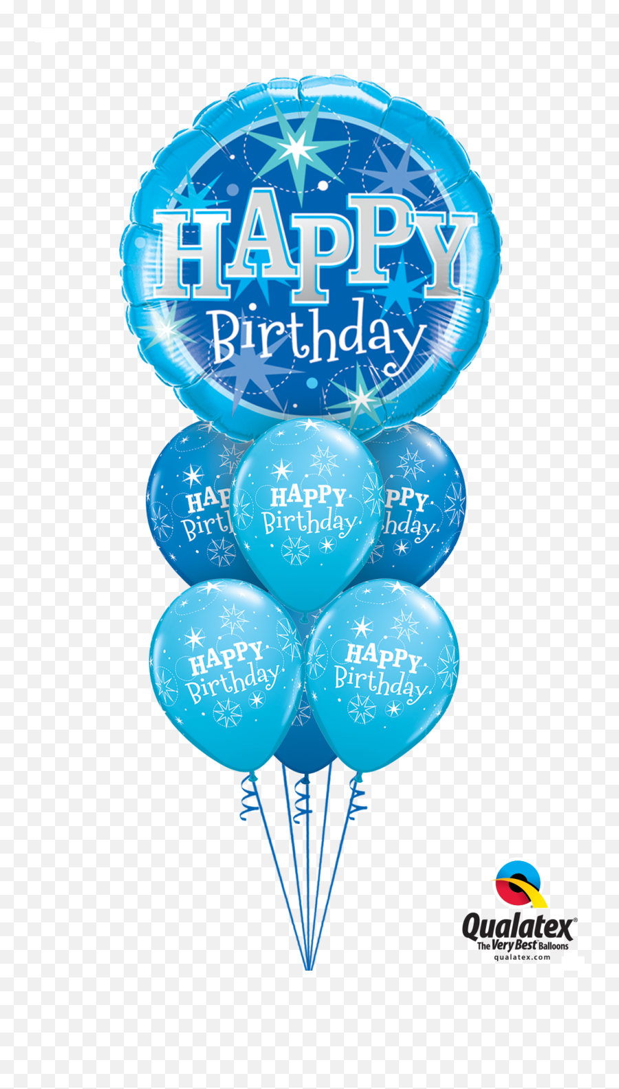 Download Hd Blue Happy Birthday Balloons Transparent Png Emoji,Birthday Balloons Transparent