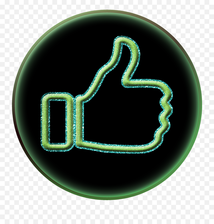 Download Glowing Like Button - Stockxchng Full Size Png Neon Like Button Transparent Emoji,Like Button Png