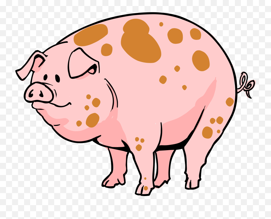 Pig Cartoon Transparent Clipart - Cartoon Pig Png Emoji,Pig Clipart