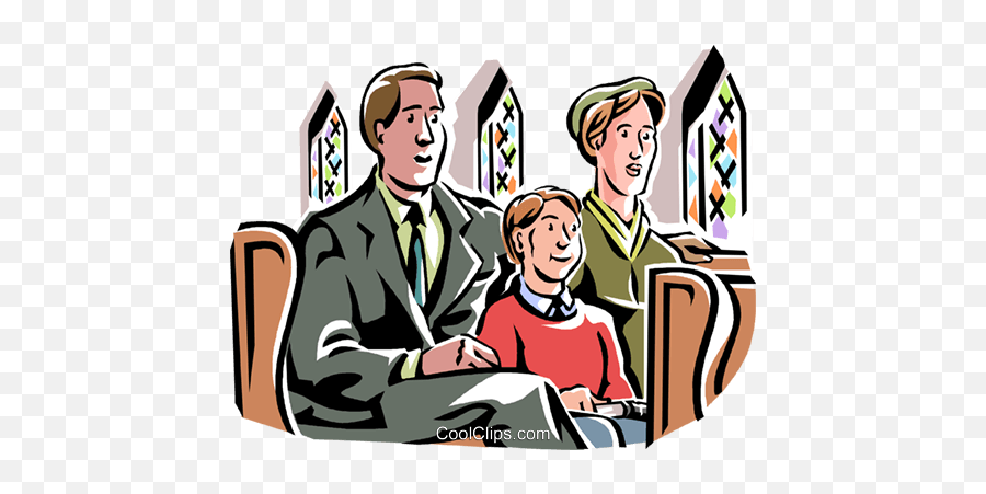 Family Sitting In Church Royalty Free Vector Clip Art Emoji,Familia Clipart