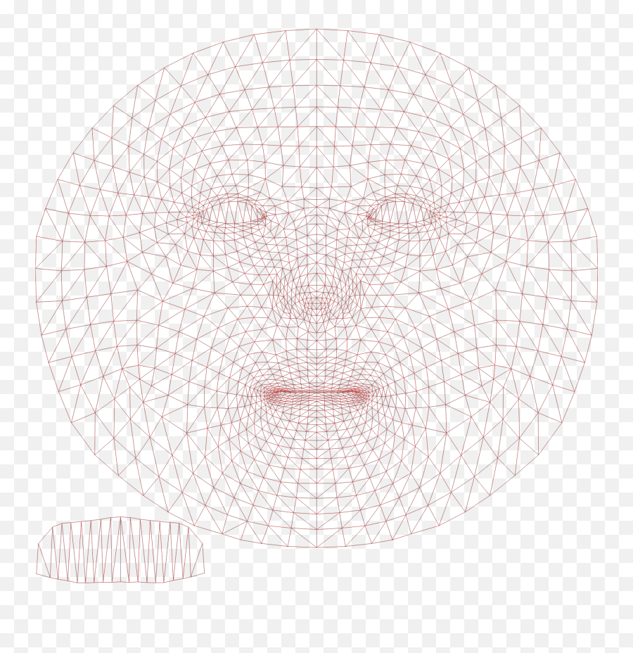 Face Mesh - Dot Emoji,Transparent Face